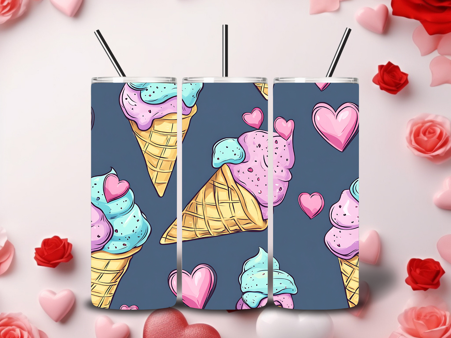 Ice Cream Cuties Valentine's Tumblers