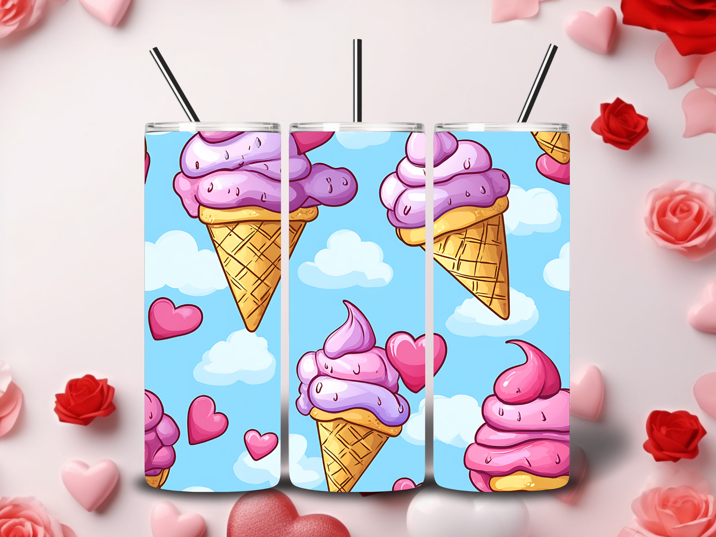Ice Cream Cuties Valentine's Tumblers