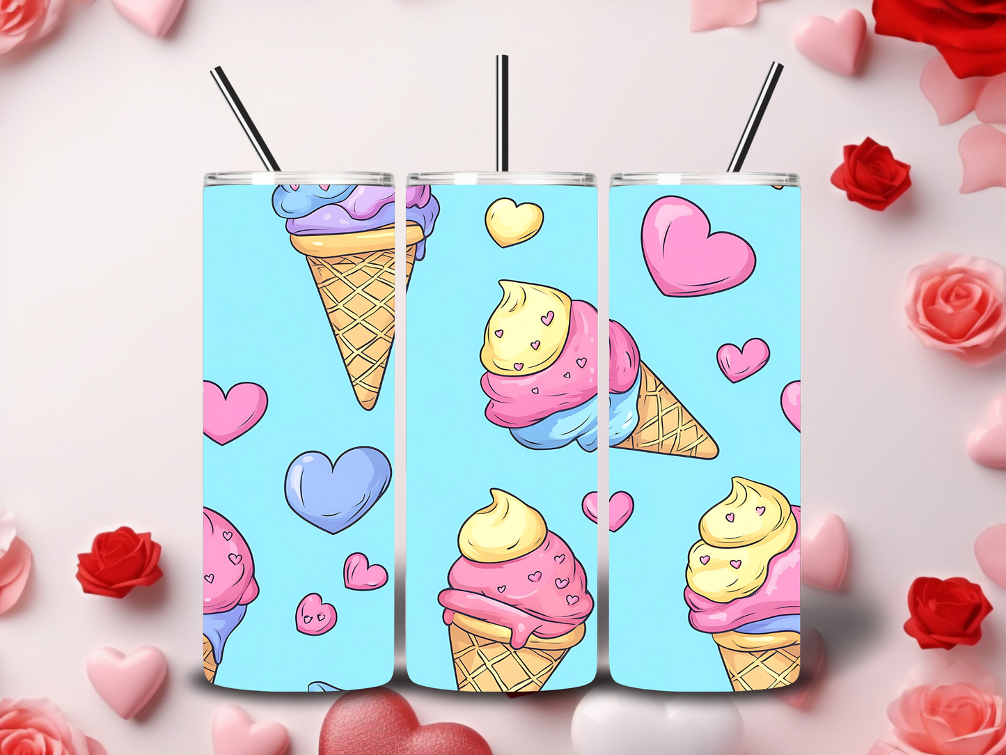 Ice Cream Cuties Valentine's Tumblers