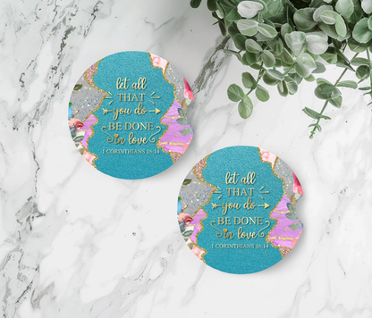 Bible Verse Car Coasters