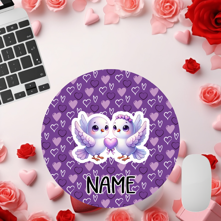 Purple Heart Mouse Pads