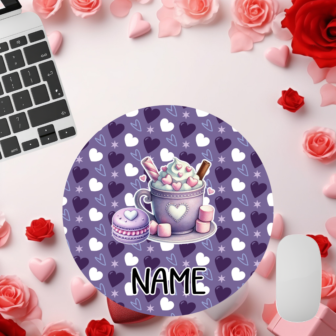 Purple Heart Mouse Pads