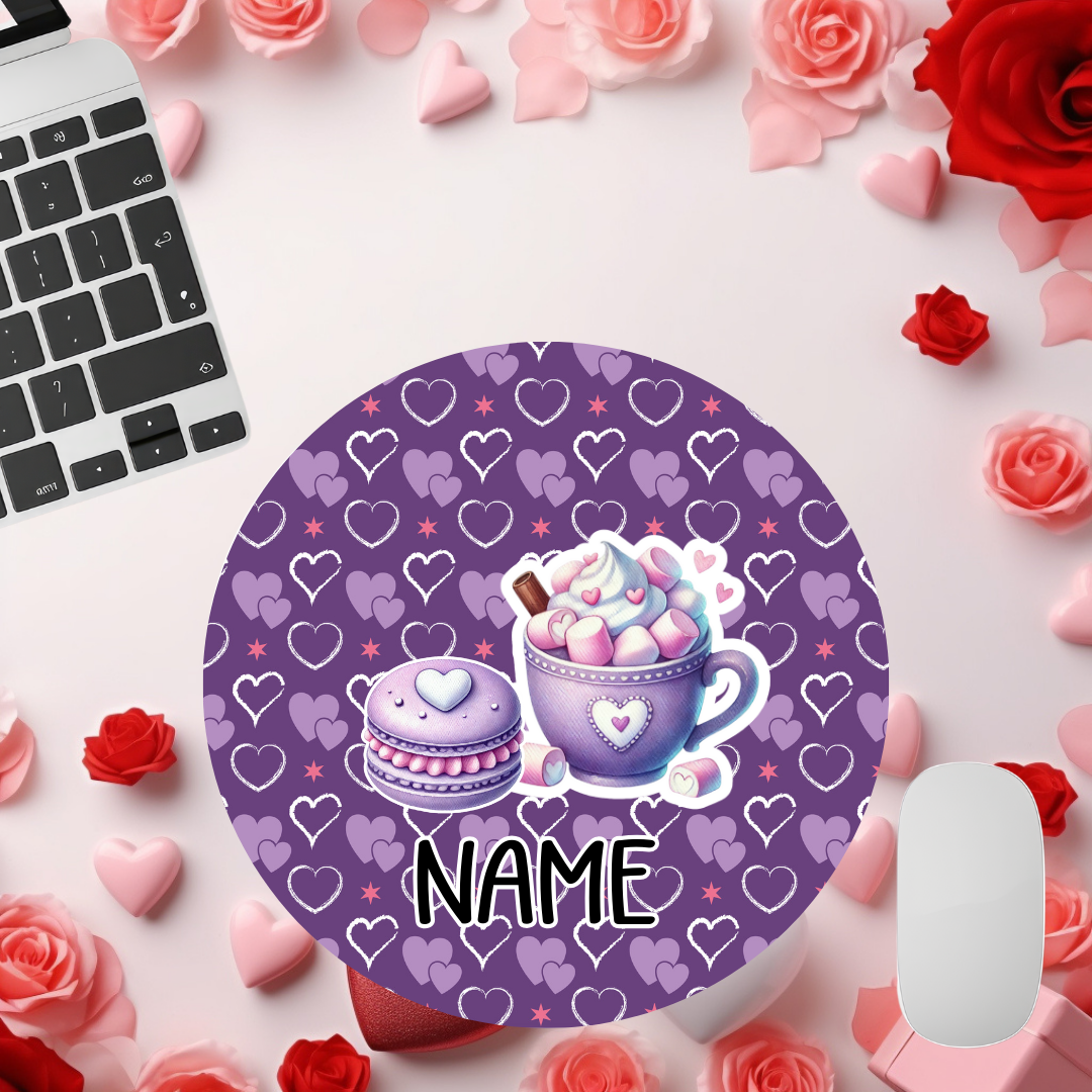 Purple Heart Mouse Pads