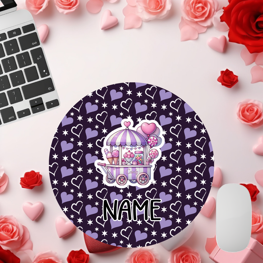 Purple Heart Mouse Pads