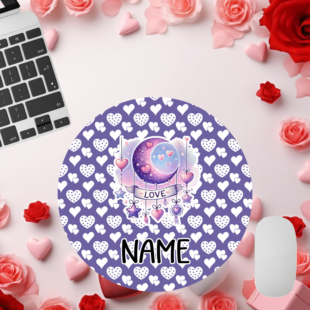 Purple Heart Mouse Pads