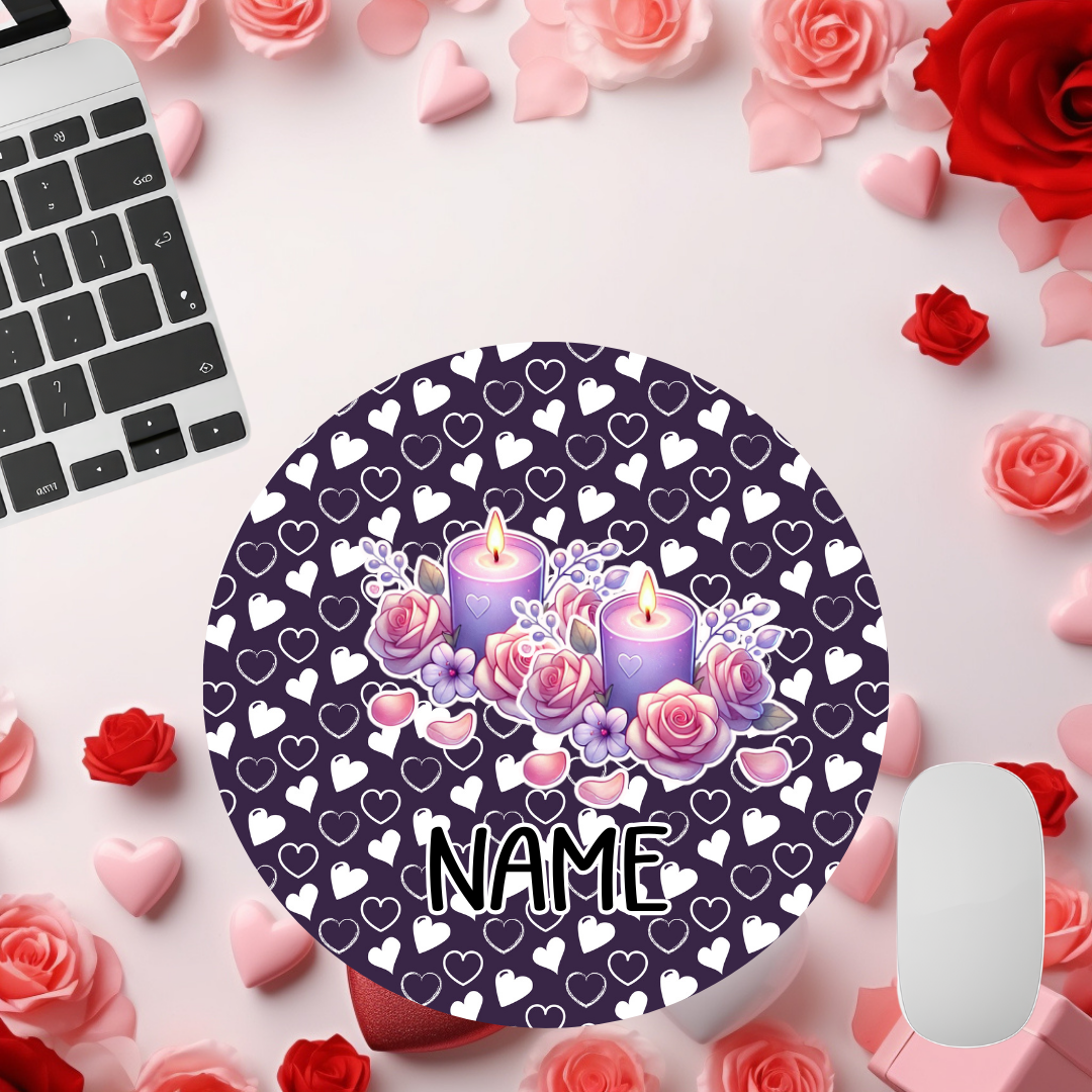 Purple Heart Mouse Pads