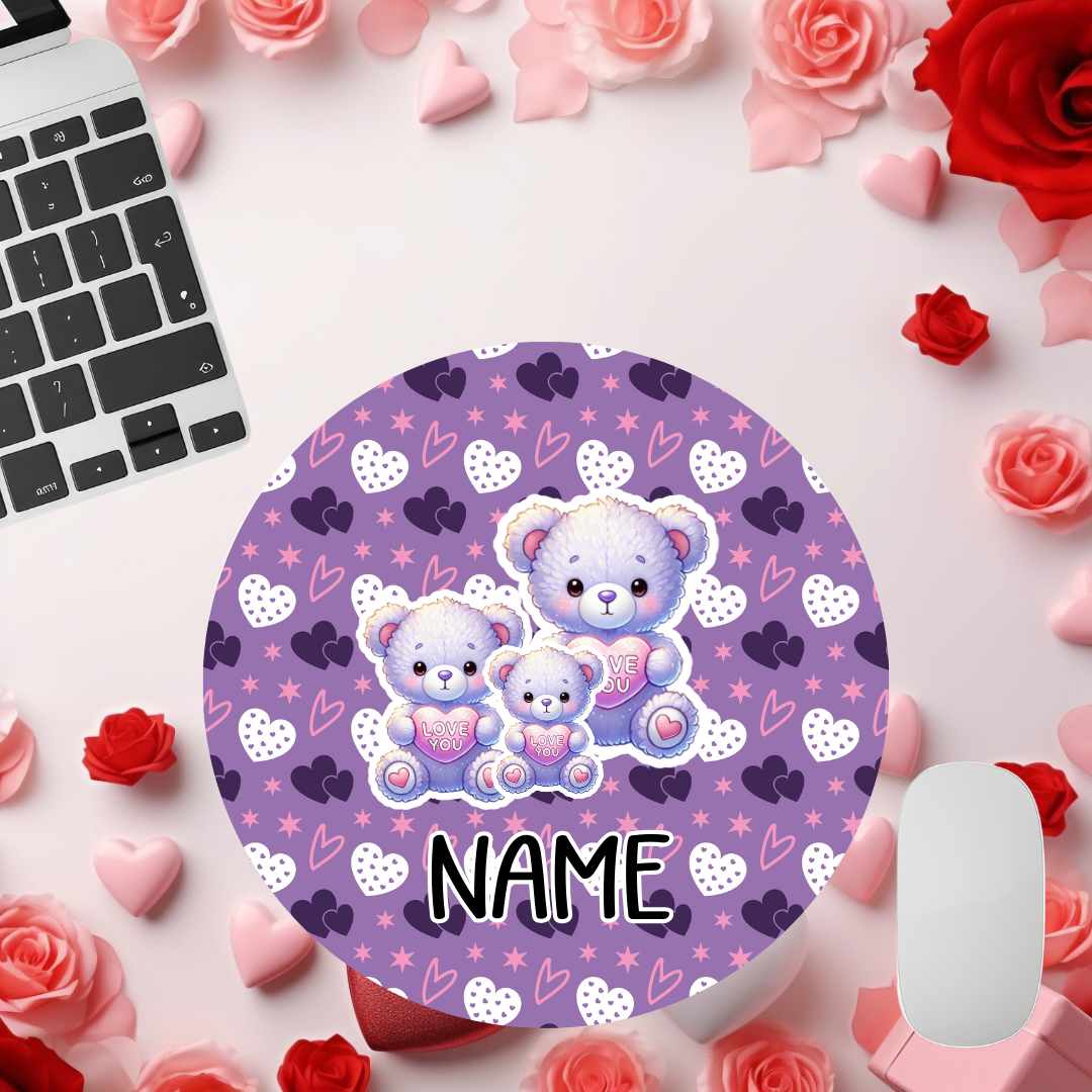 Purple Heart Mouse Pads