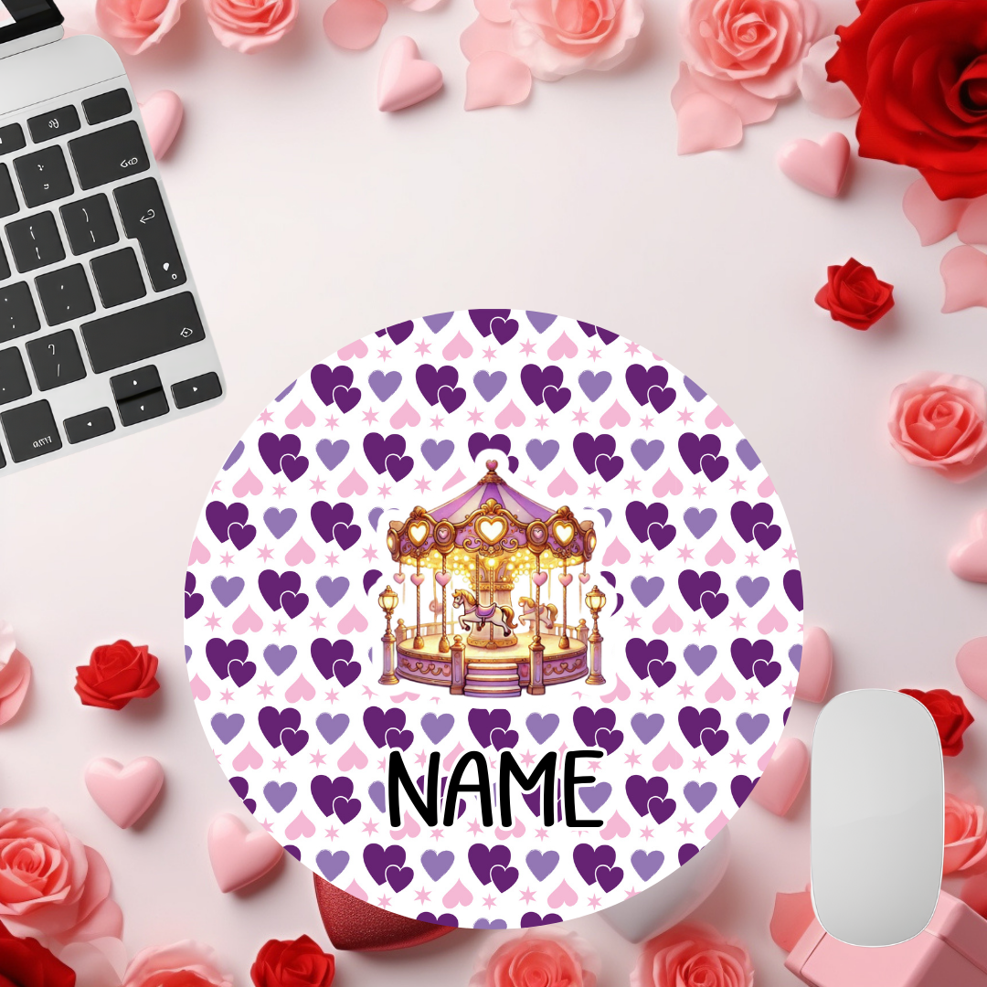 Purple Heart Mouse Pads