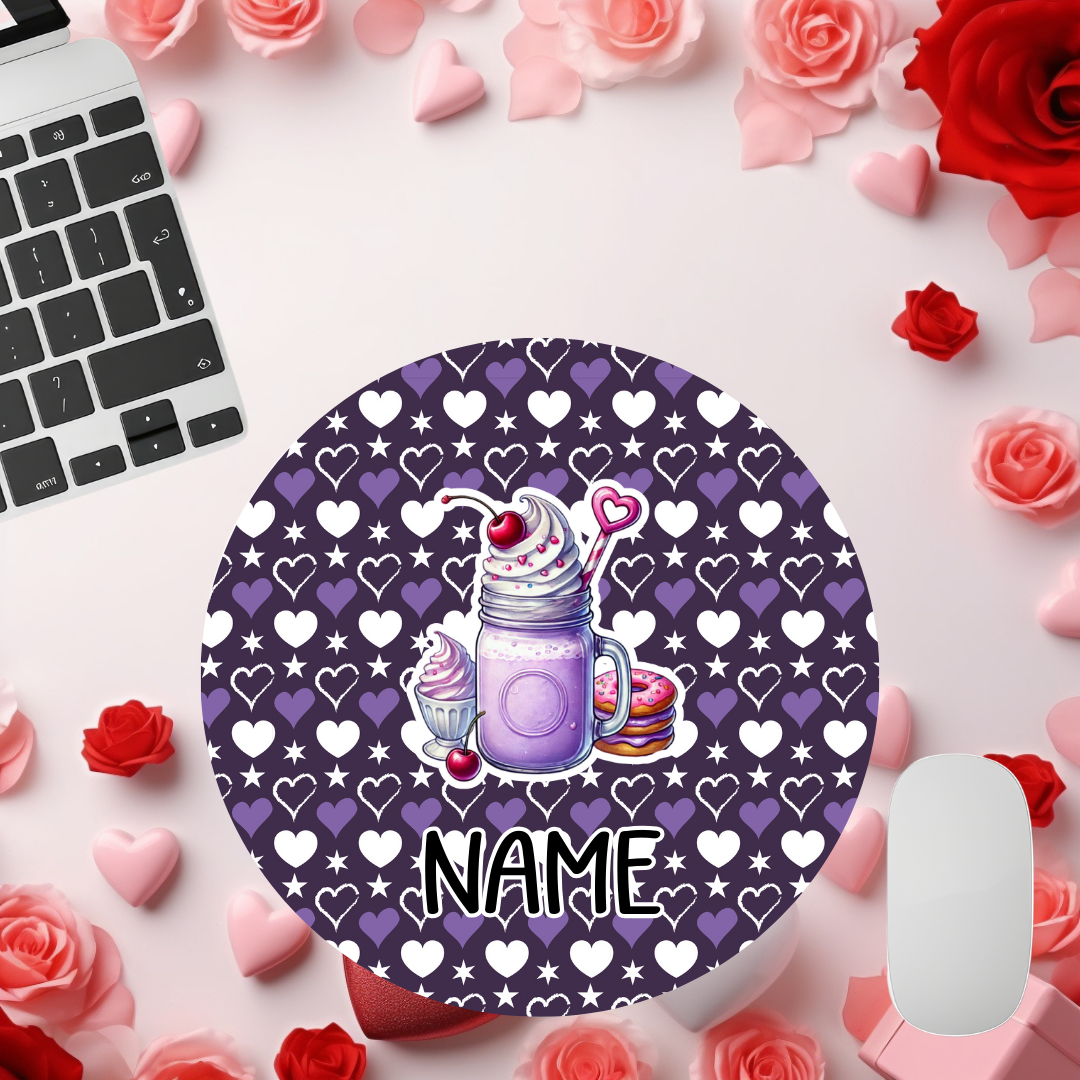 Purple Heart Mouse Pads