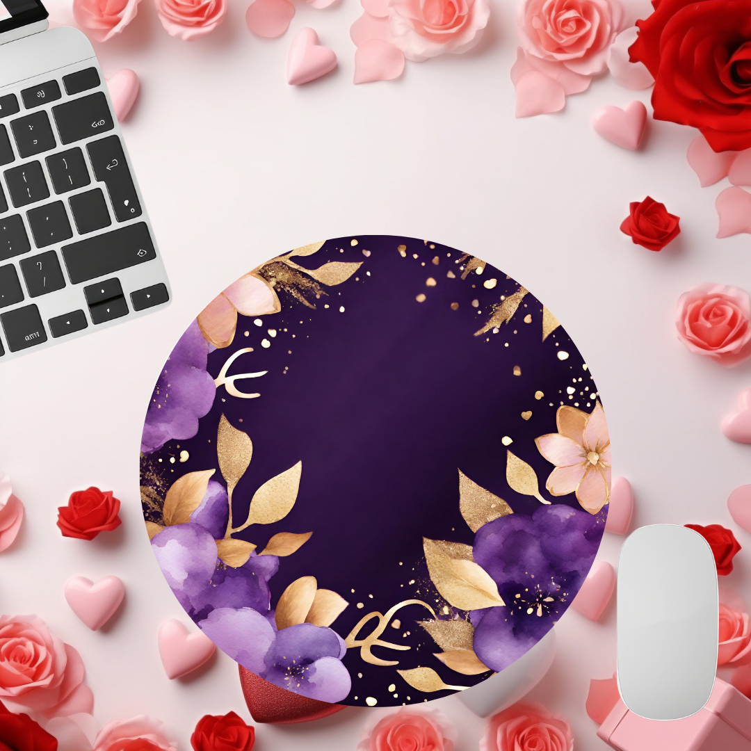 Violet Valentine's Day Mousepads