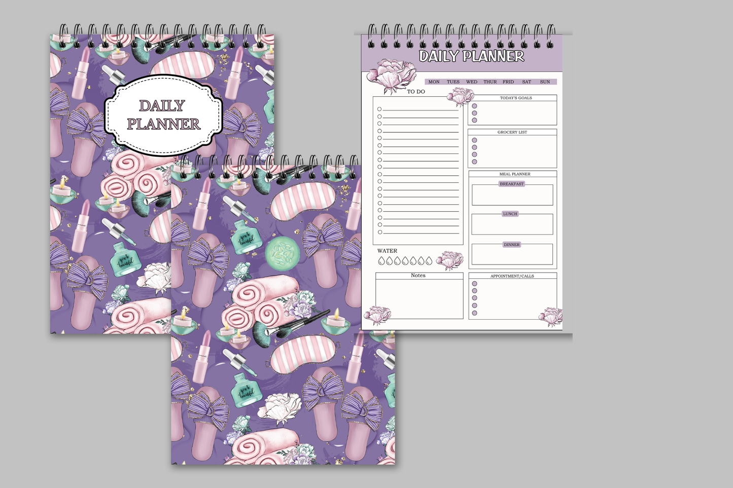Beauty Spa Spiral Daily Planner