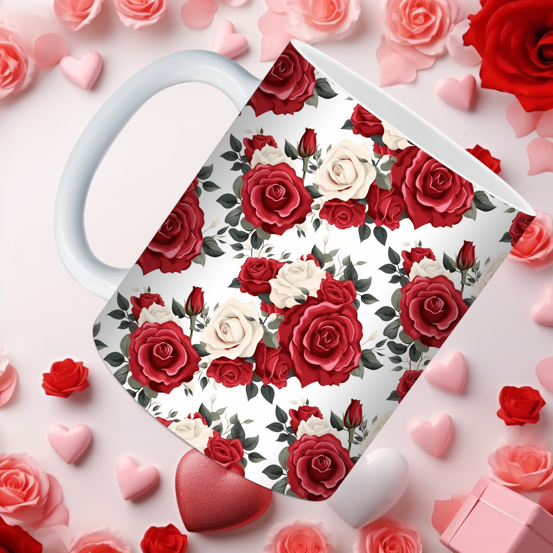 Red Roses Valentine Mugs