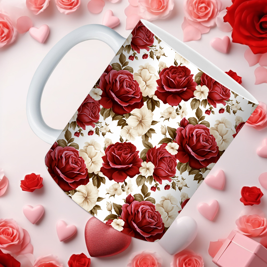 Red Roses Valentine Mugs