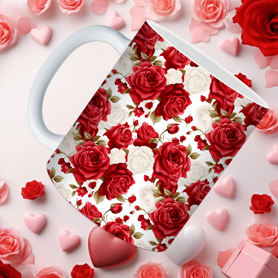 Red Roses Valentine Mugs