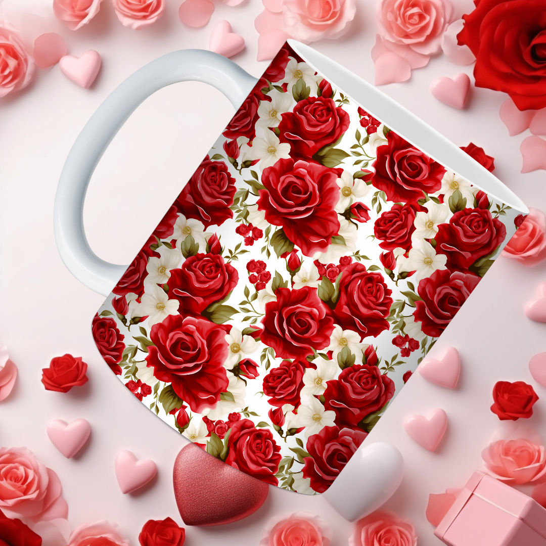 Red Roses Valentine Mugs
