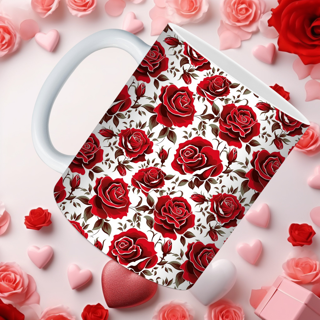Red Roses Valentine Mugs