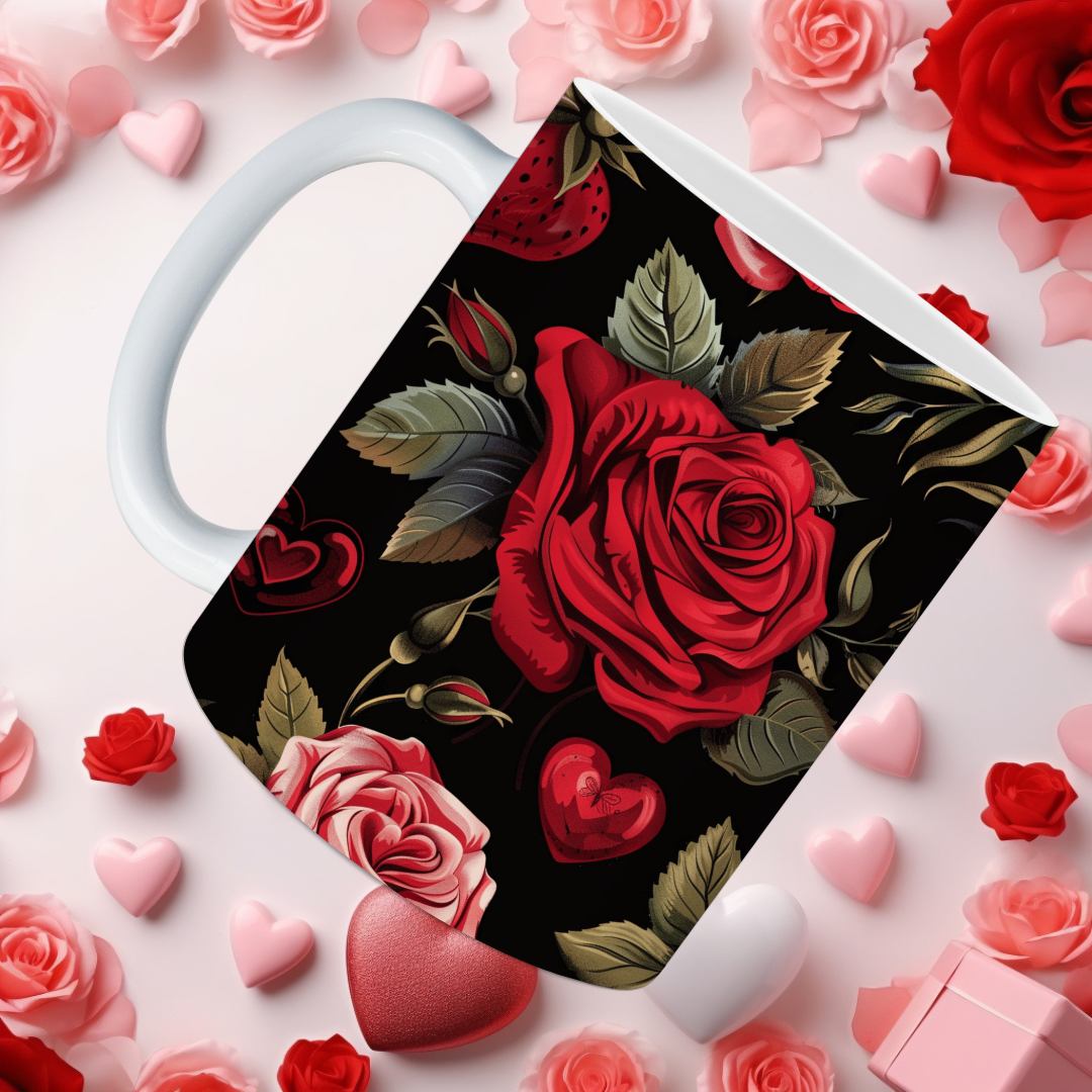Red Roses Valentine Mugs
