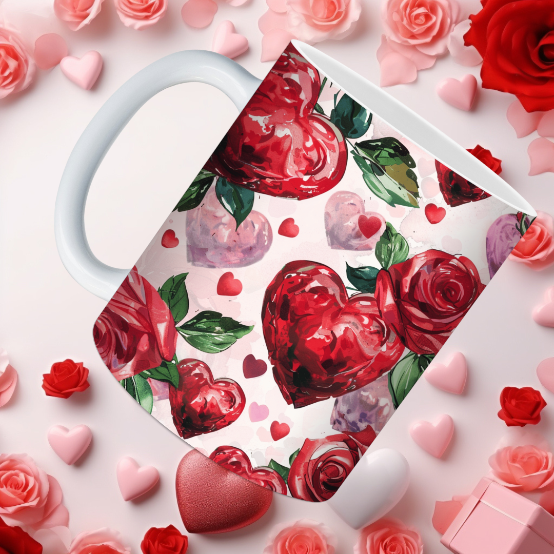 Red Roses Valentine Mugs