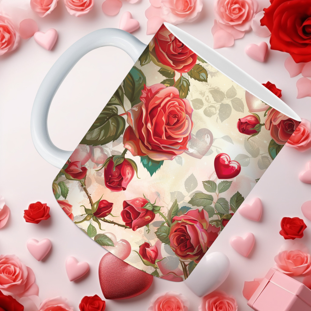 Red Rose Mugs