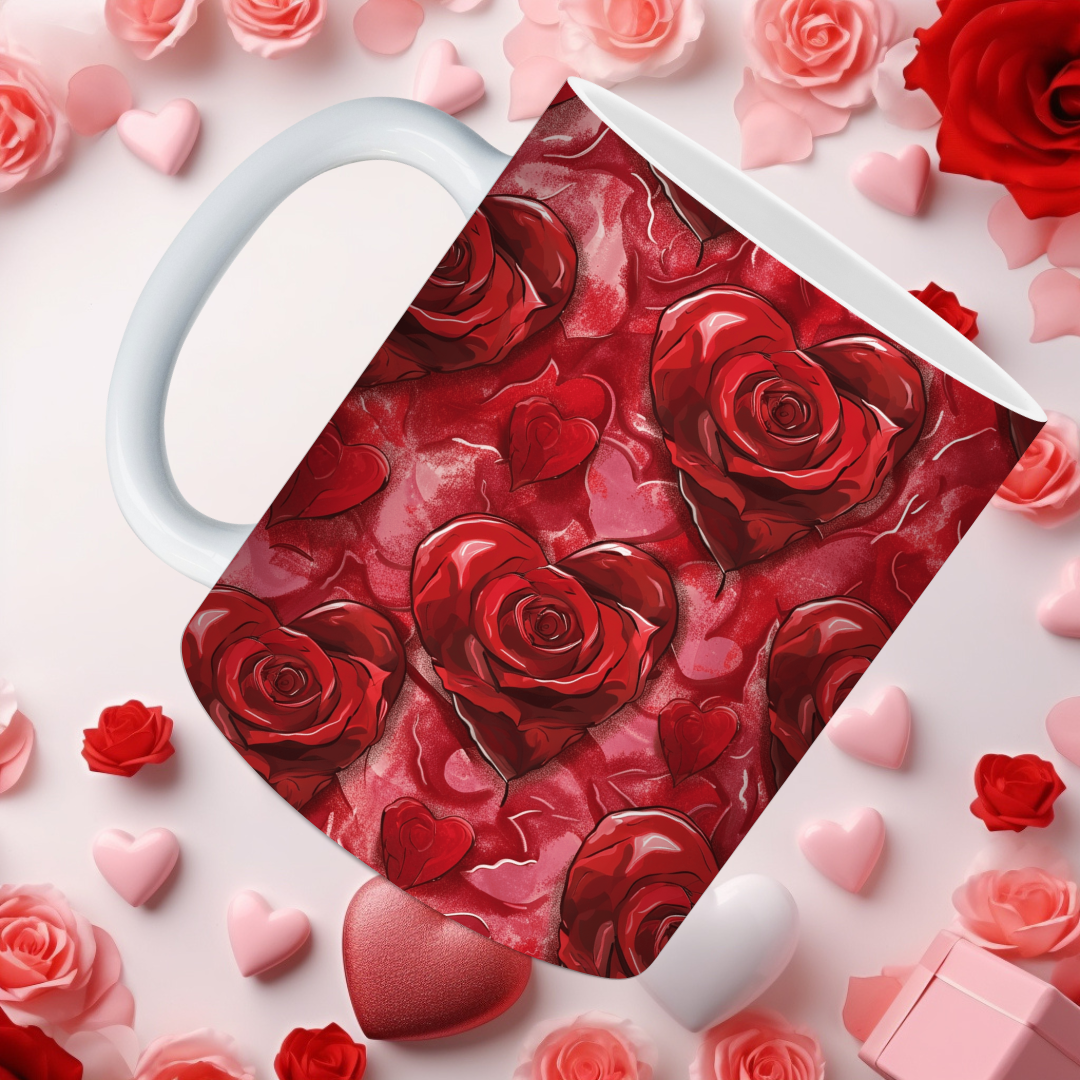 Red Roses Valentine Mugs