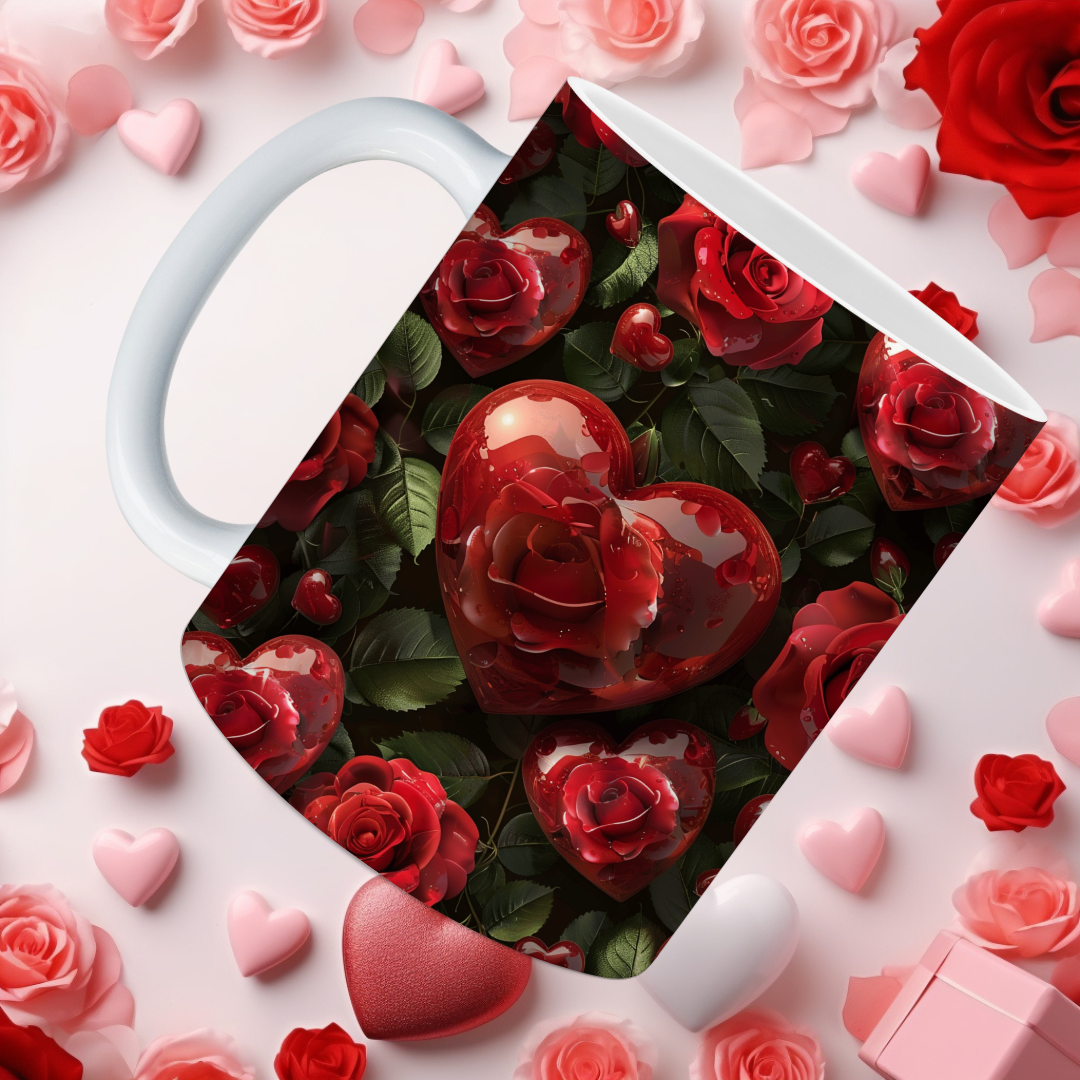 Red Roses Valentine Mugs