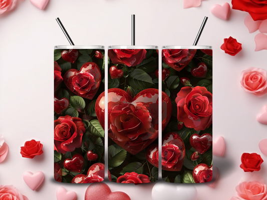 Red Roses Valentine Tumblers