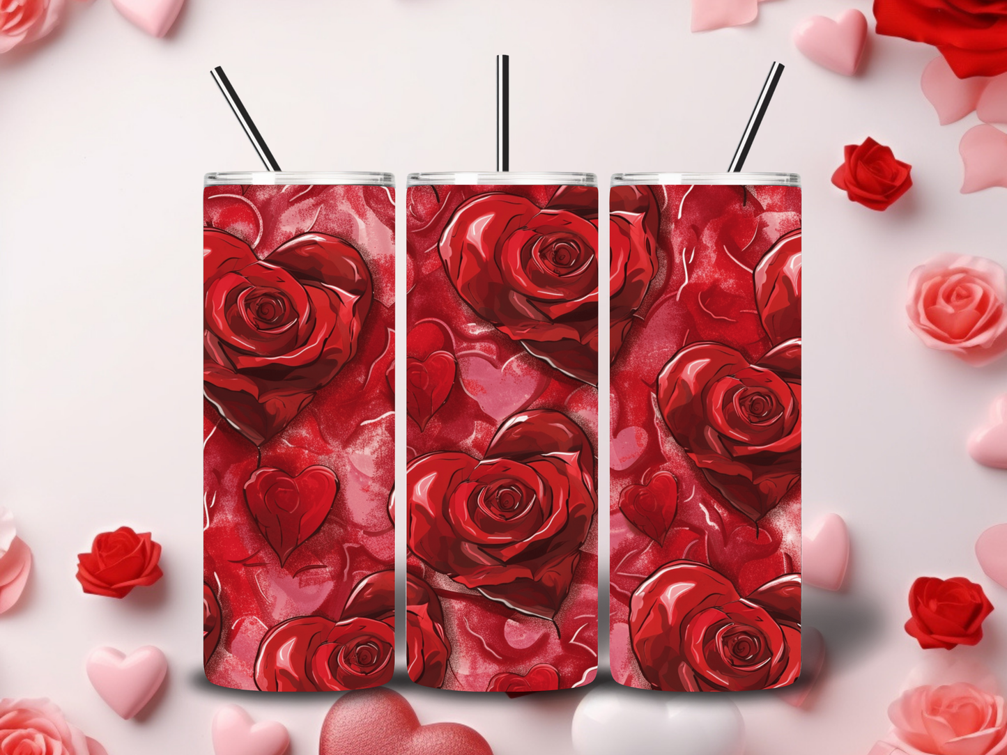 Red Roses Valentine Tumblers