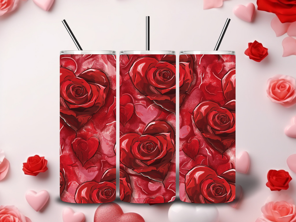 Red Rose Tumblers
