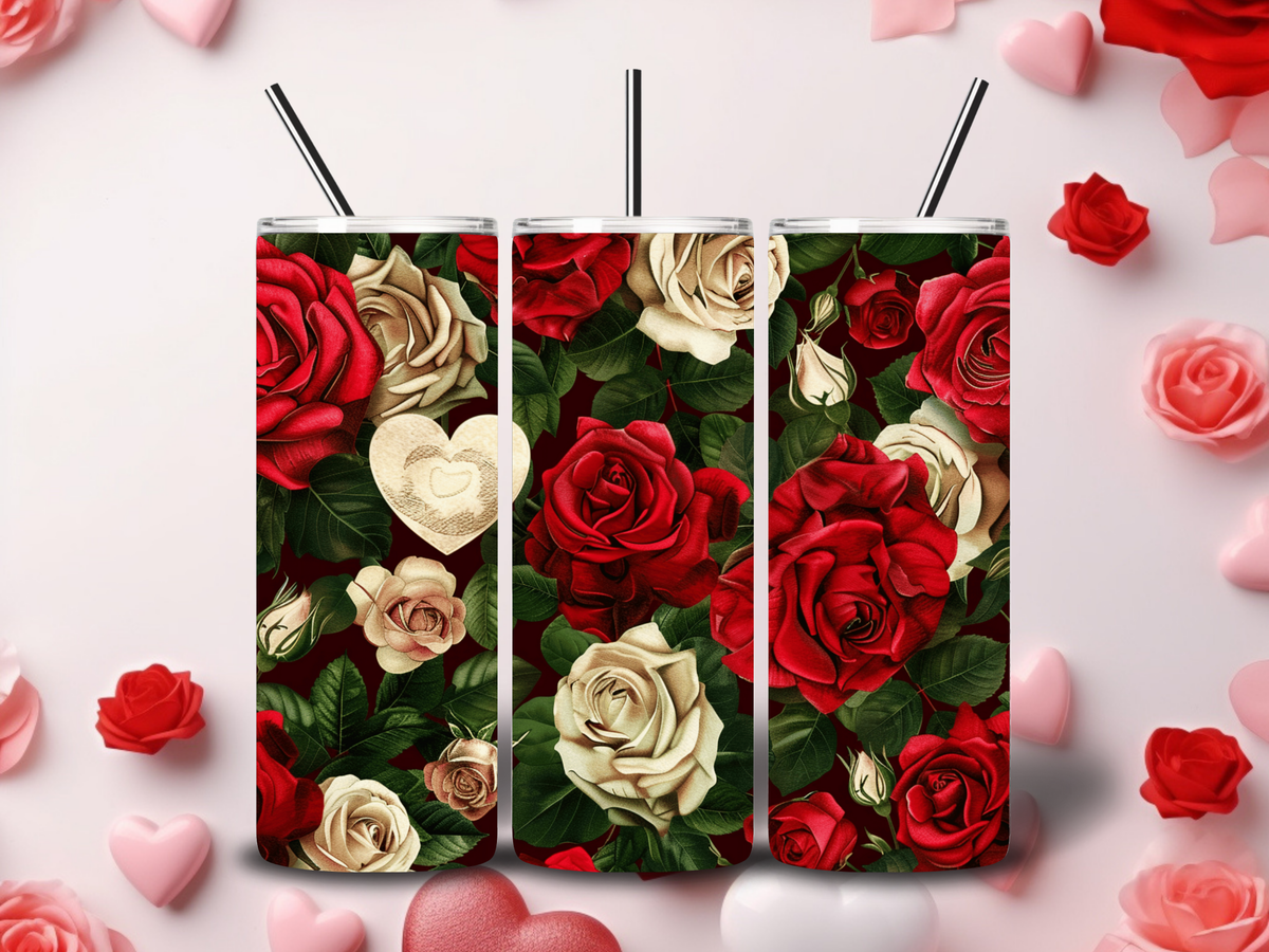 Red Rose Tumblers