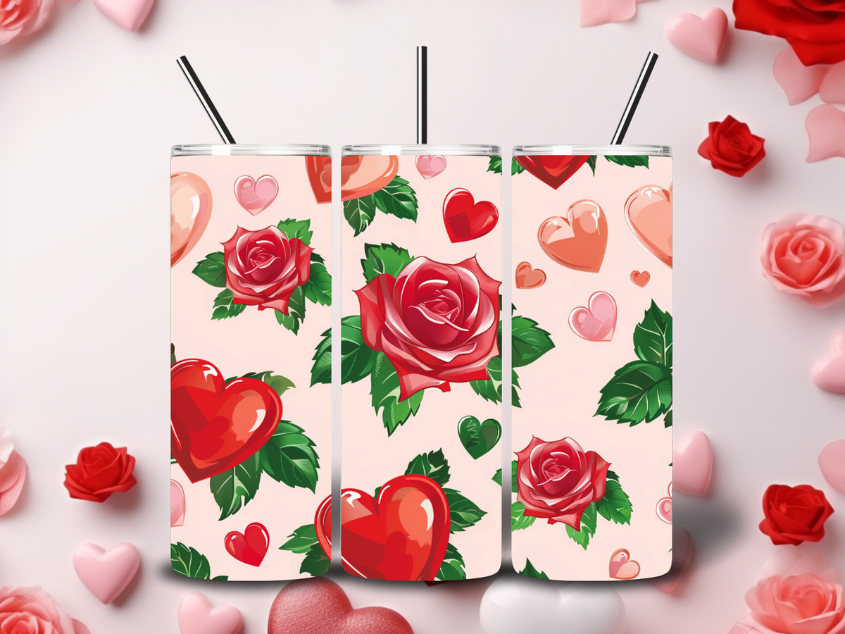 Red Rose Tumblers