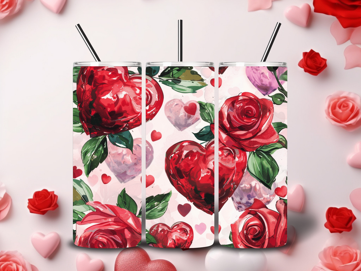 Red Rose Tumblers