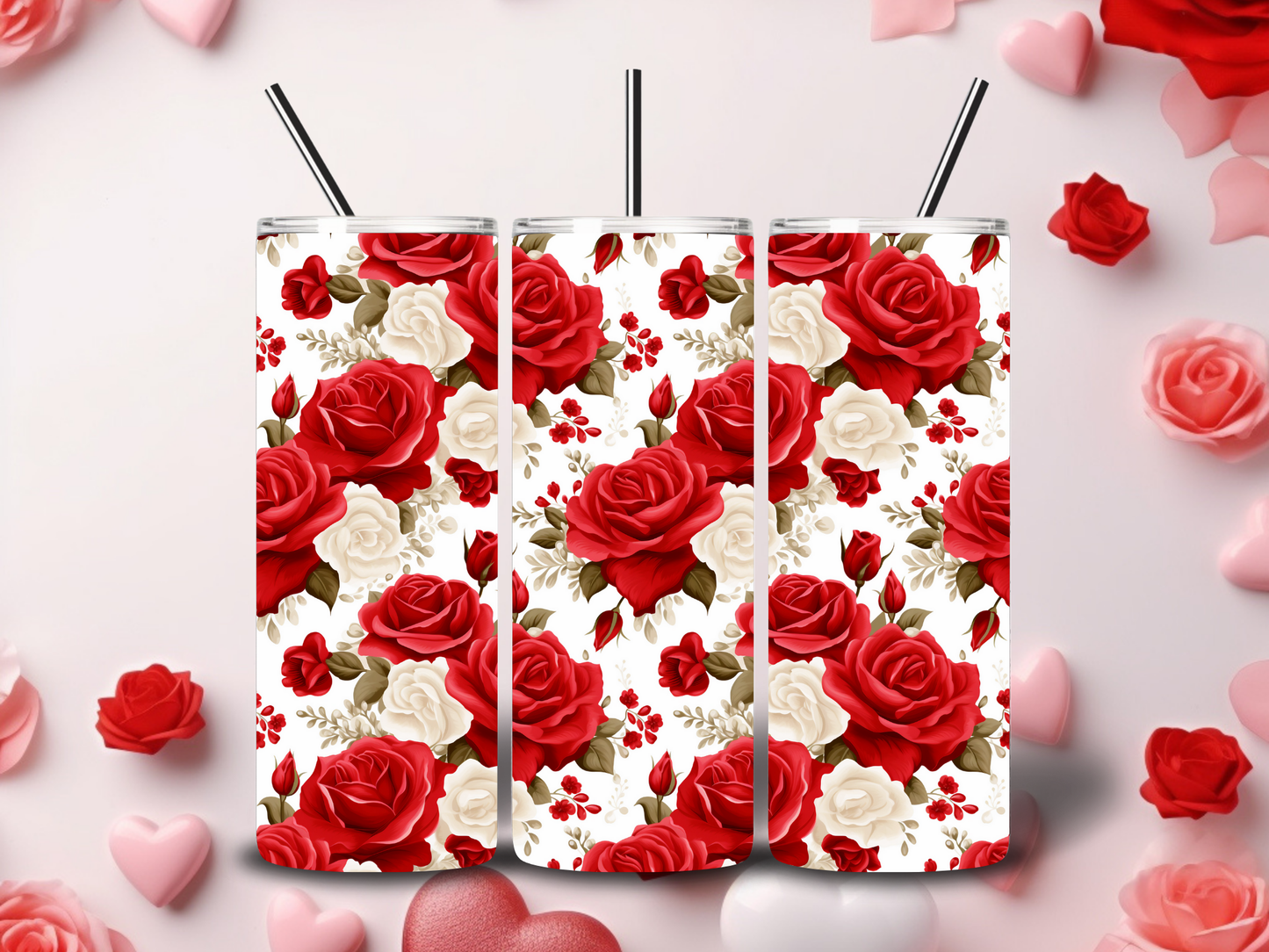 Red Roses Valentine Tumblers