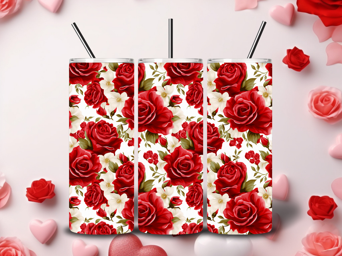 Red Rose Tumblers