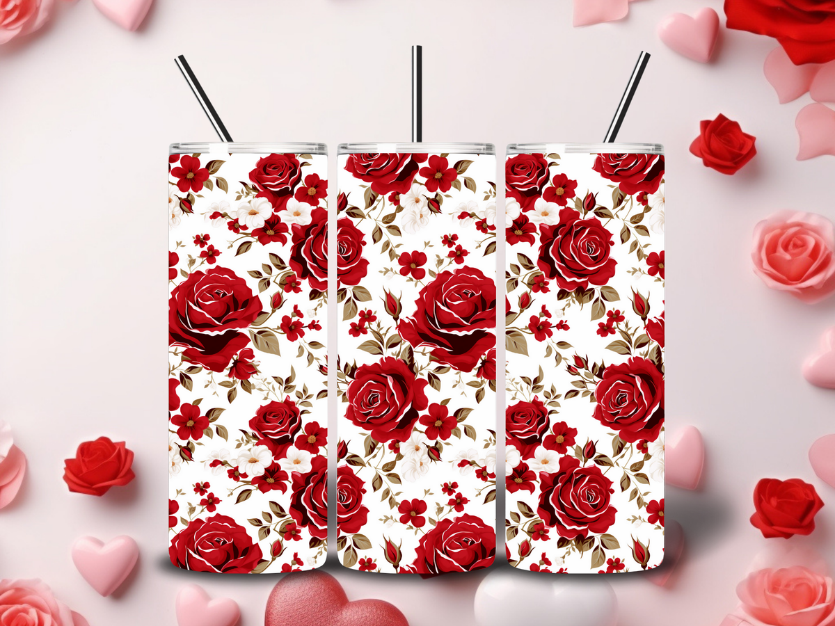 Red Rose Tumblers