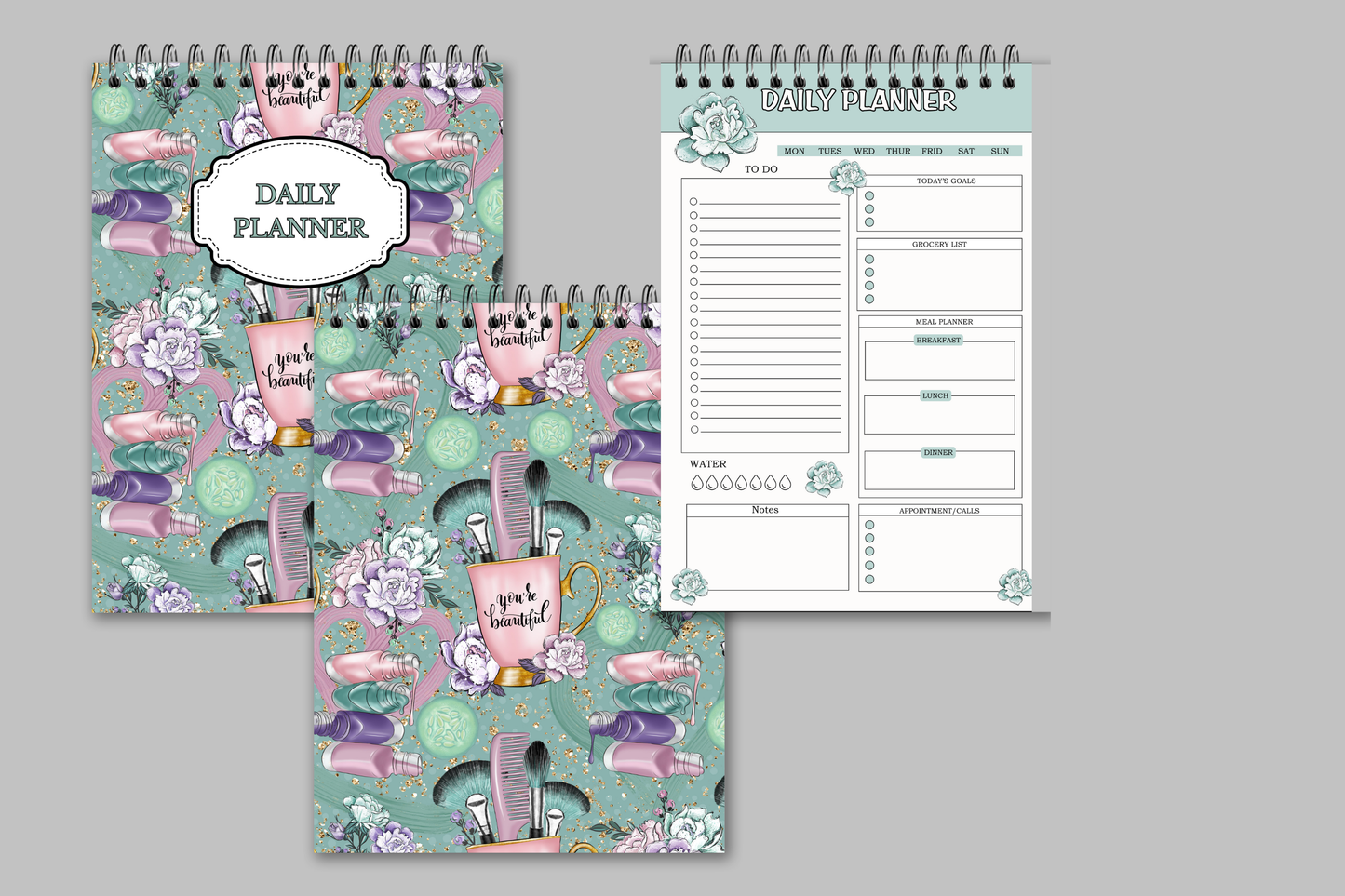 Beauty Spa Spiral Daily Planner