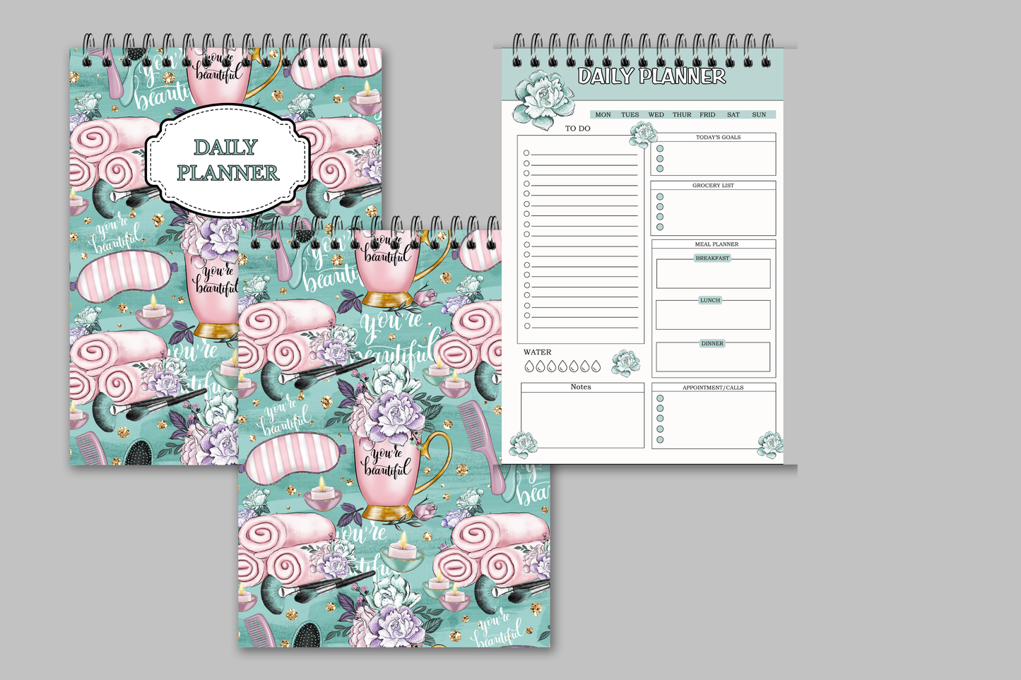 Beauty Spa Spiral Daily Planner