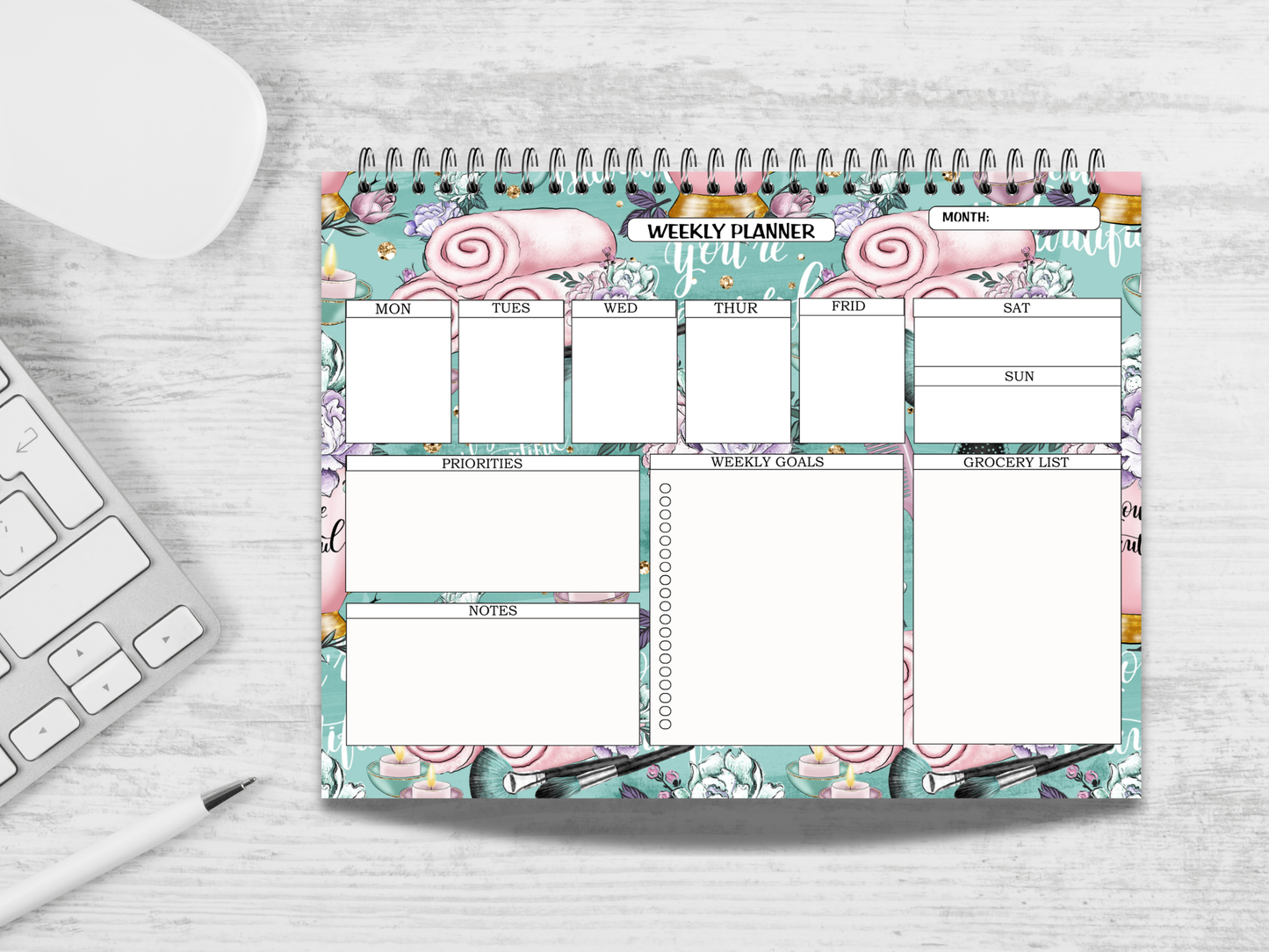 Beauty Spa Weekly Planner Notepad