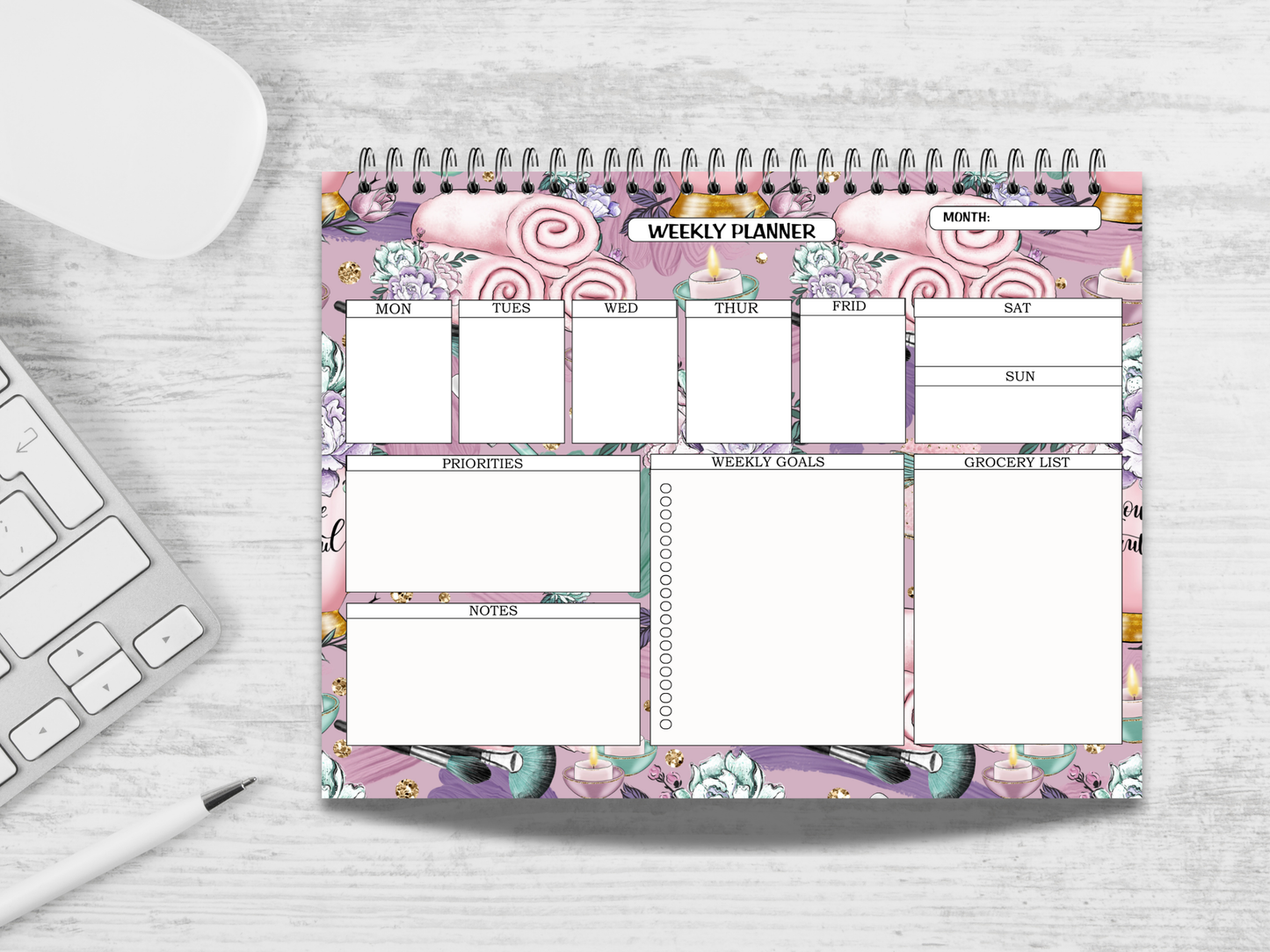 Beauty Spa Weekly Planner Notepad
