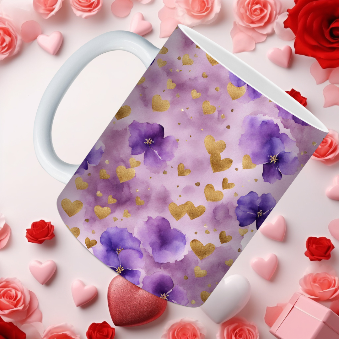 Violet Valentine Mugs