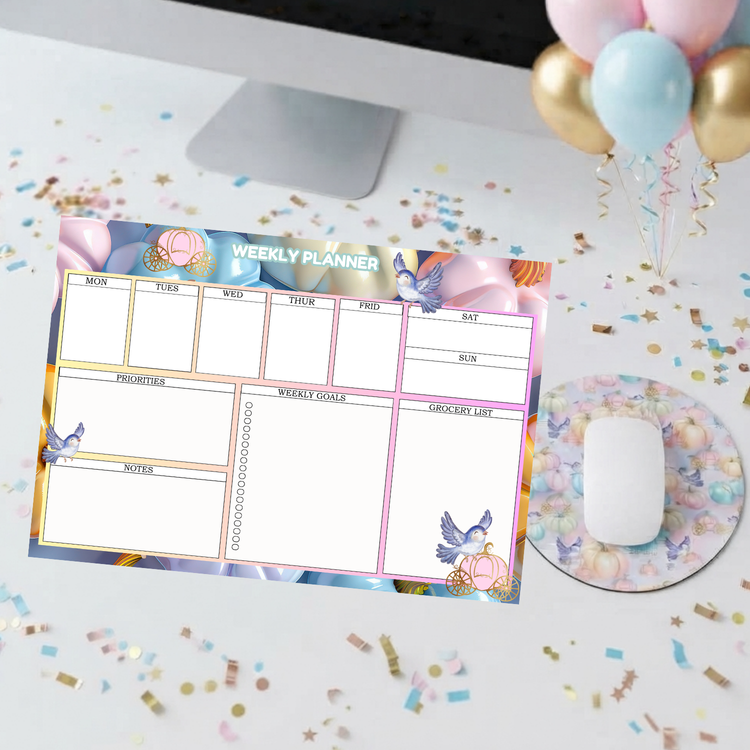 Whimsical Pumpkin Weekly Planner Notepad