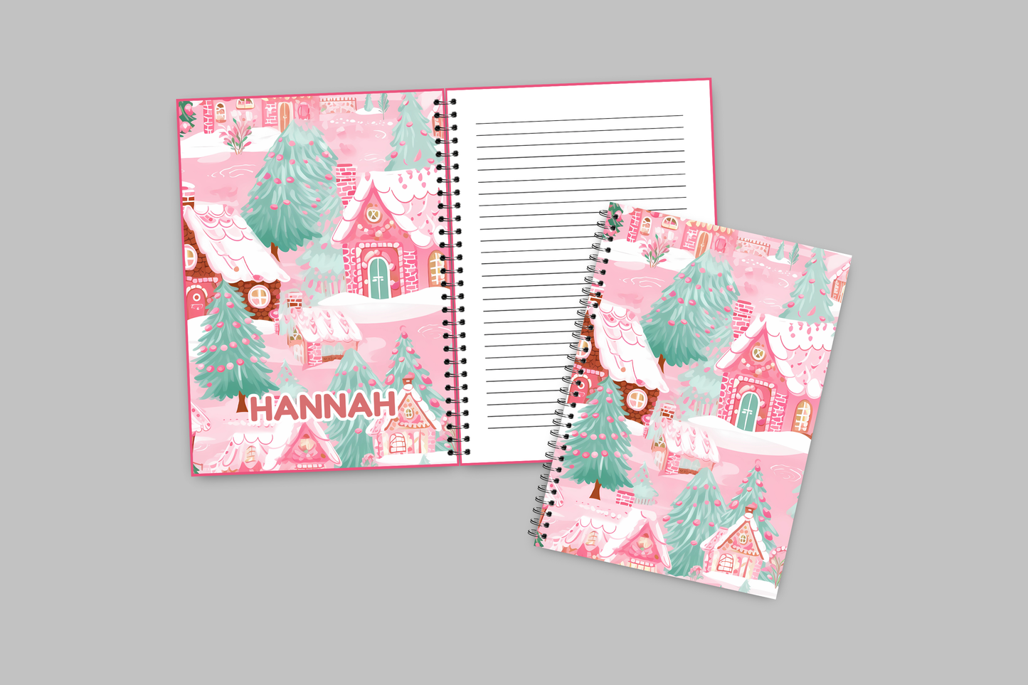 Whimsical Christmas Spiral Notebooks