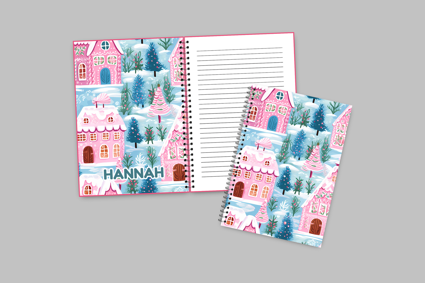 Whimsical Christmas Spiral Notebooks