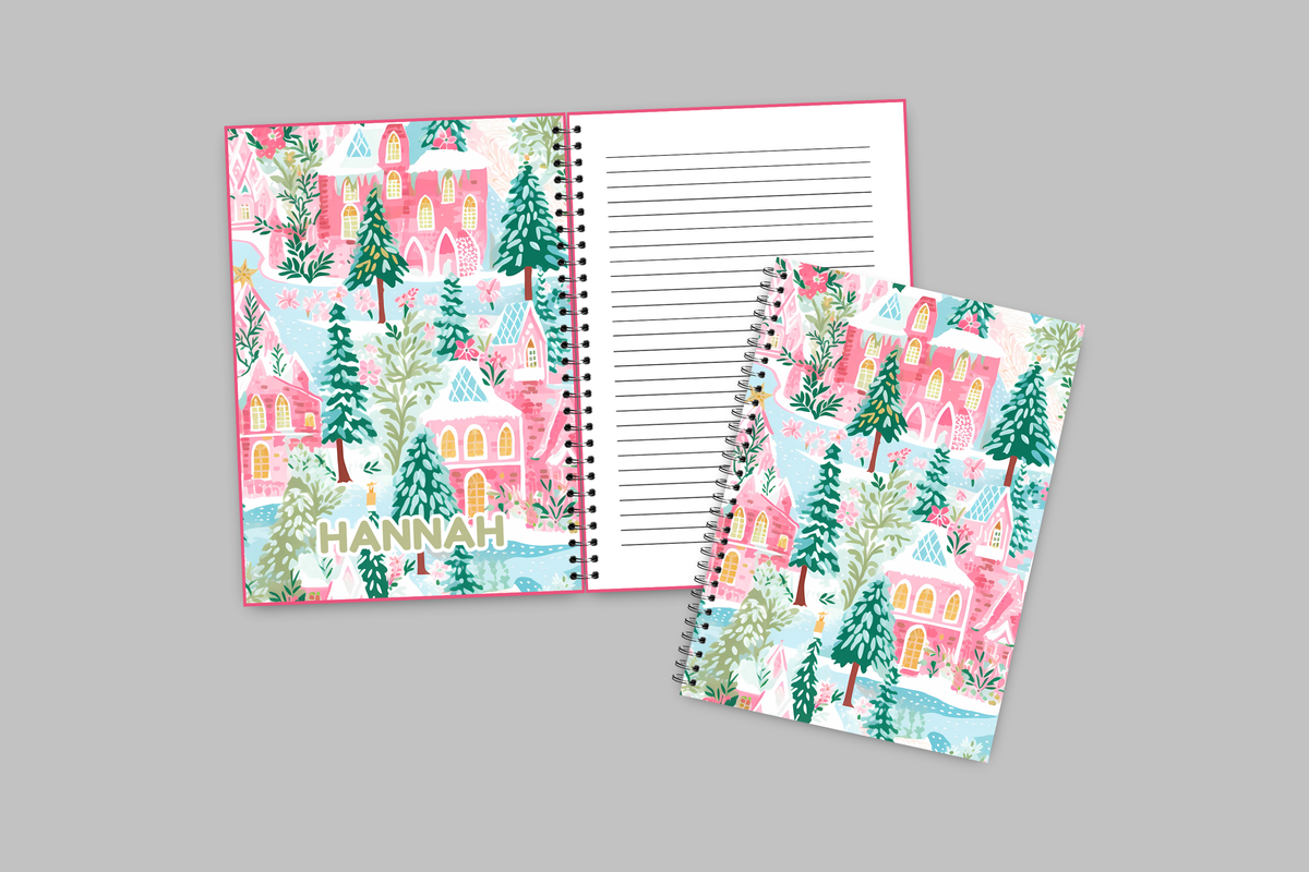 Whimsical Christmas Spiral Notebooks