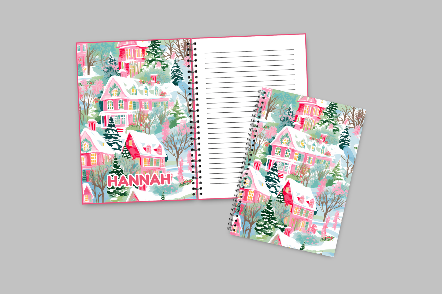 Whimsical Christmas Spiral Notebooks