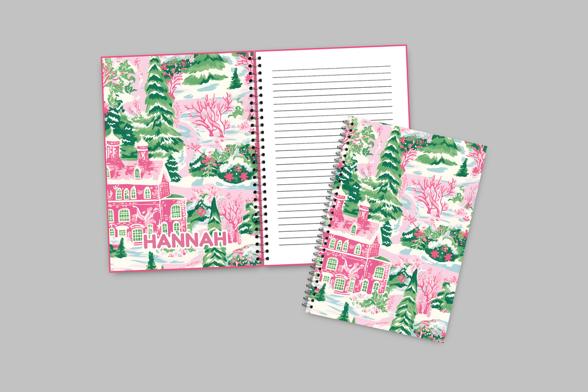 Whimsical Christmas Spiral Notebooks