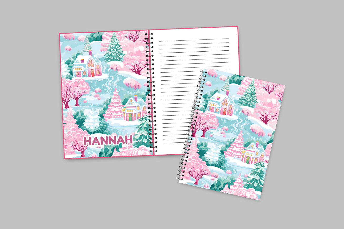 Whimsical Christmas Spiral Notebooks