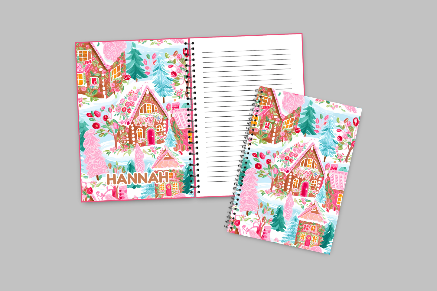 Whimsical Christmas Spiral Notebooks
