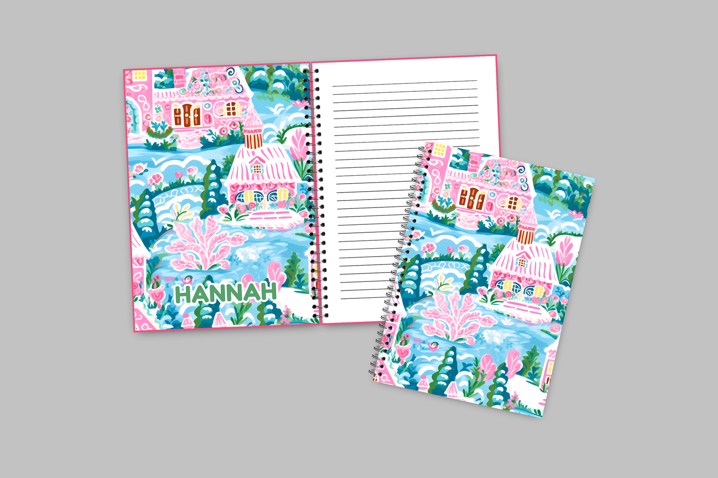 Whimsical Christmas Spiral Notebooks