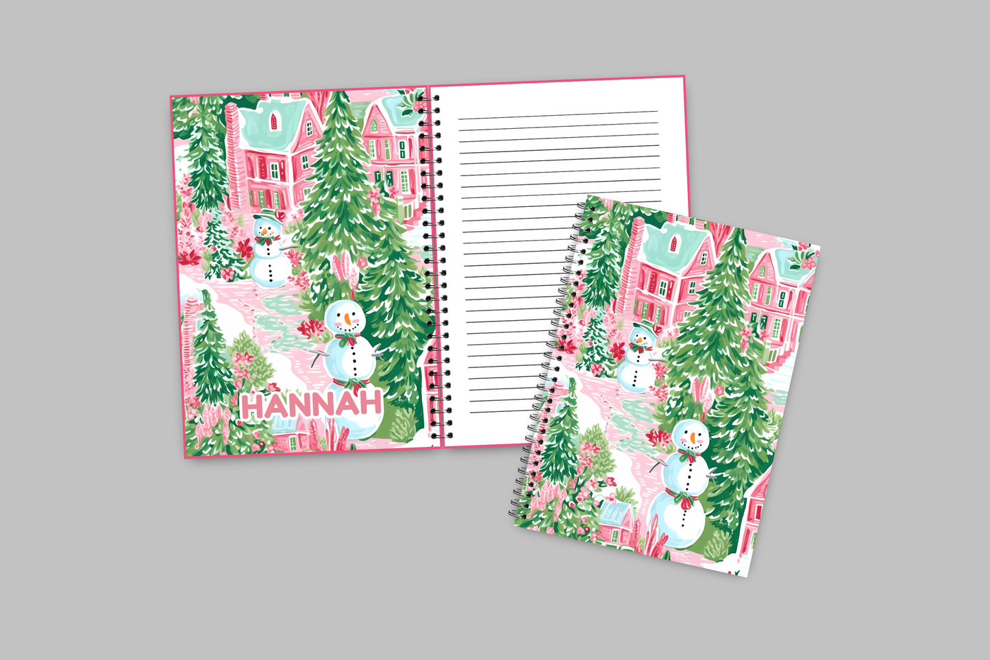 Whimsical Christmas Spiral Notebooks