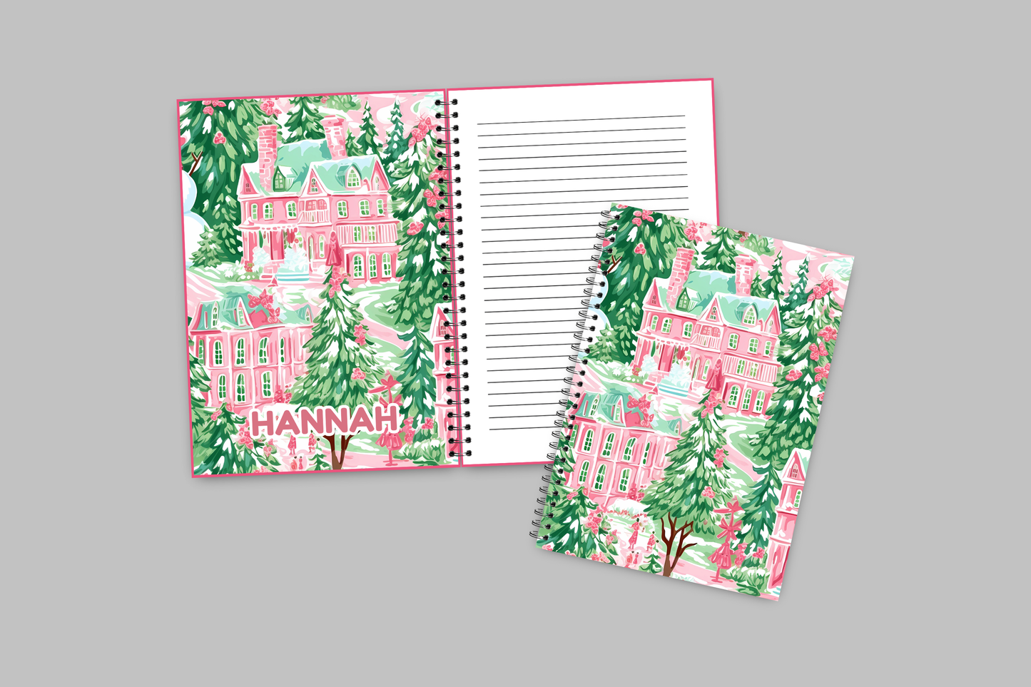 Whimsical Christmas Spiral Notebooks